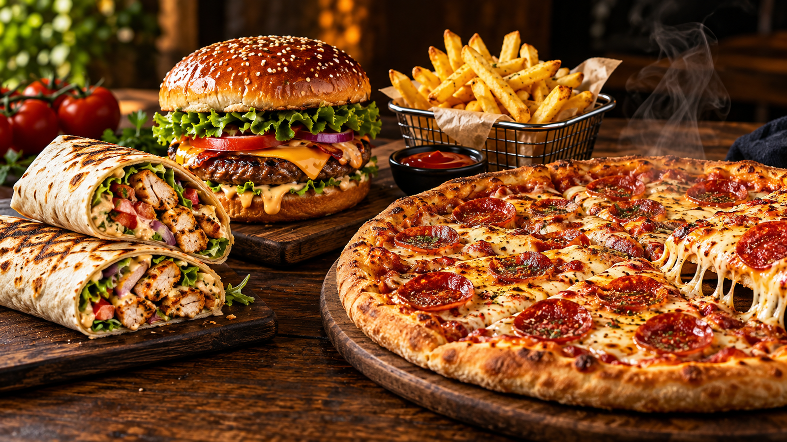 Yusuf's Pizza — pizza, burgers, wraps and fries