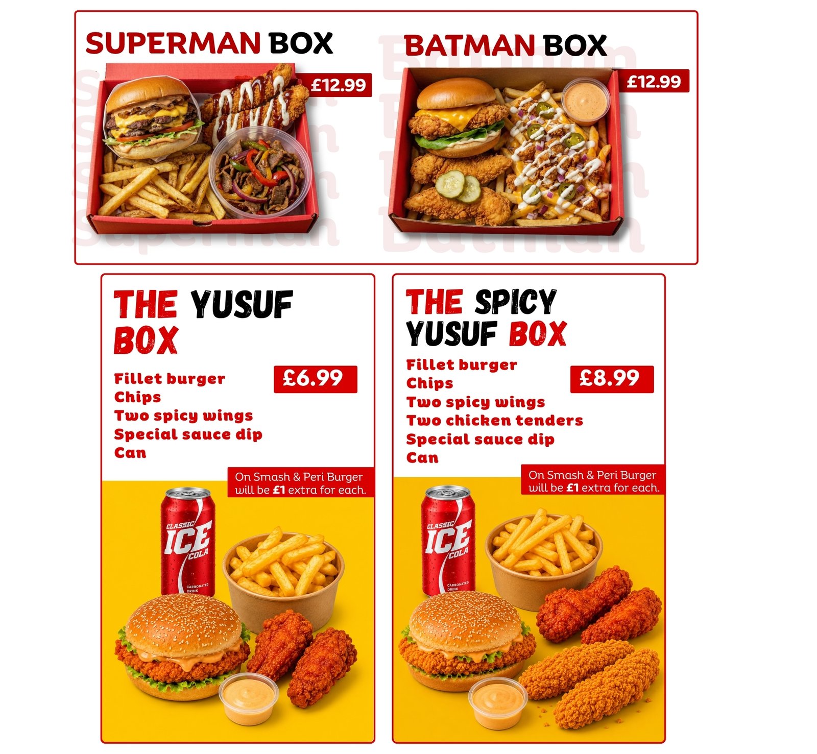 Signature Boxes menu